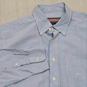 Vineyard Vines Classic Fit Murray Shirt Mens L Blue White Gingham Long Sleeve